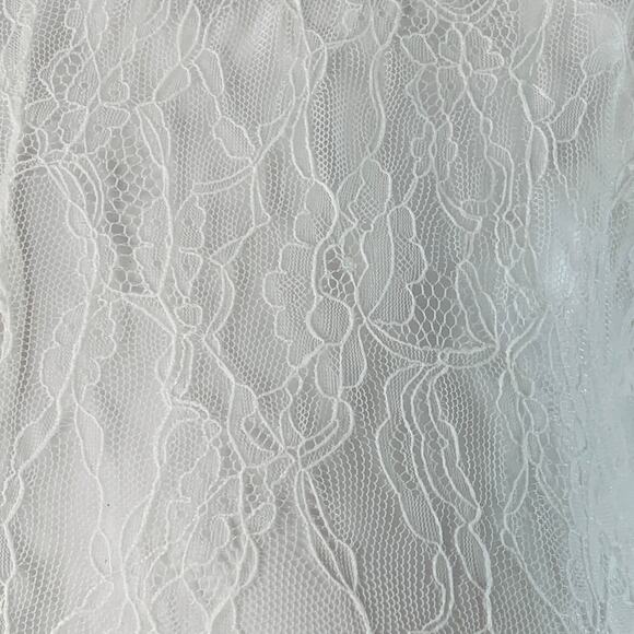 NEW ARRIVALS Size M White See Through Polyester Lace Bodysuit - Picture 2 of 8